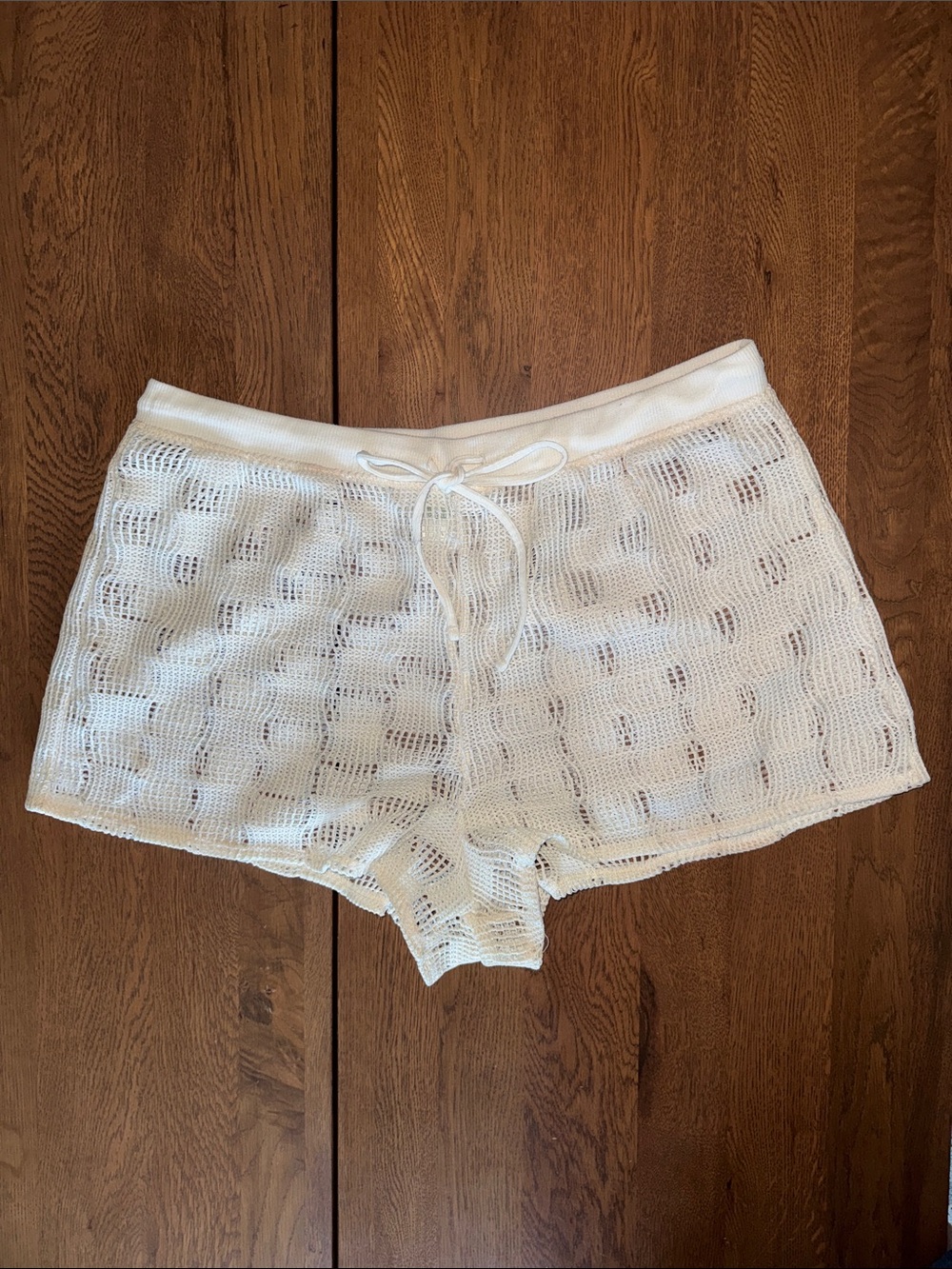 wild fable White Crochet Swim Coverup Shorts